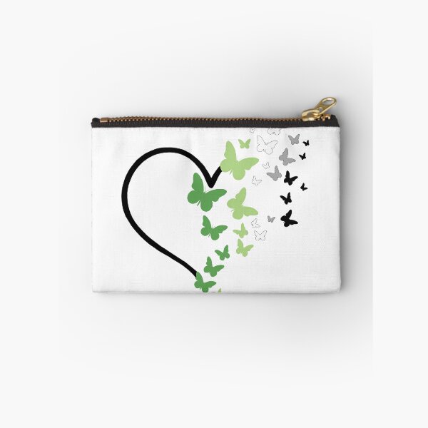 Item preview, Aromantic Pride Heart and Butterflies  designed and sold by QueenS-Gallery.