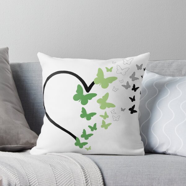 Item preview, Aromantic Pride Heart and Butterflies  designed and sold by QueenS-Gallery.