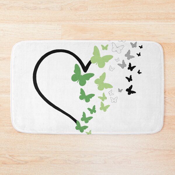 Item preview, Aromantic Pride Heart and Butterflies  designed and sold by QueenS-Gallery.