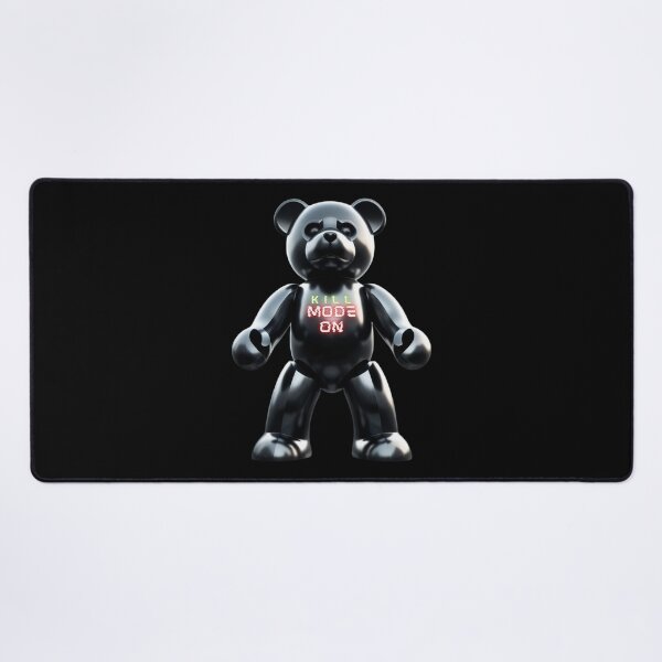 Aperçu de l'œuvre ours en peluche en acier inoxydable MODE KILL ACTIVÉ créée et vendue par jackoslimited.