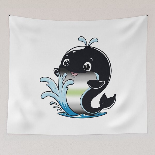 Item preview, Kawaii Agender Whale - Agender Pride Design designed and sold by Travelslightly.