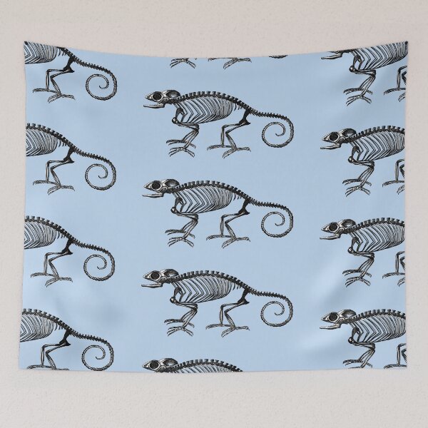 Item preview, Antique Science Illustration Chameleon Lizard Skeleton designed and sold by Pixelchicken.