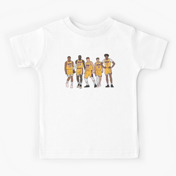 Vista previa del artículo con la obra «Rui, Bron, Luka, Reaves y Jax», diseñado y vendido por RatTrapTees.