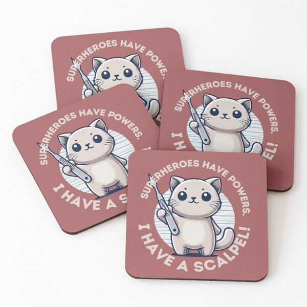 Item preview, Surgeon cat with scalpel funny quotes designed and sold by Meandmyshop.