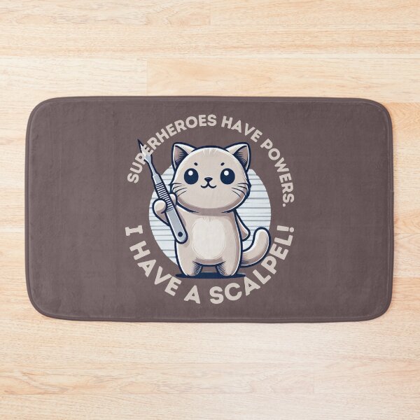 Item preview, Surgeon cat with scalpel funny quotes designed and sold by Meandmyshop.