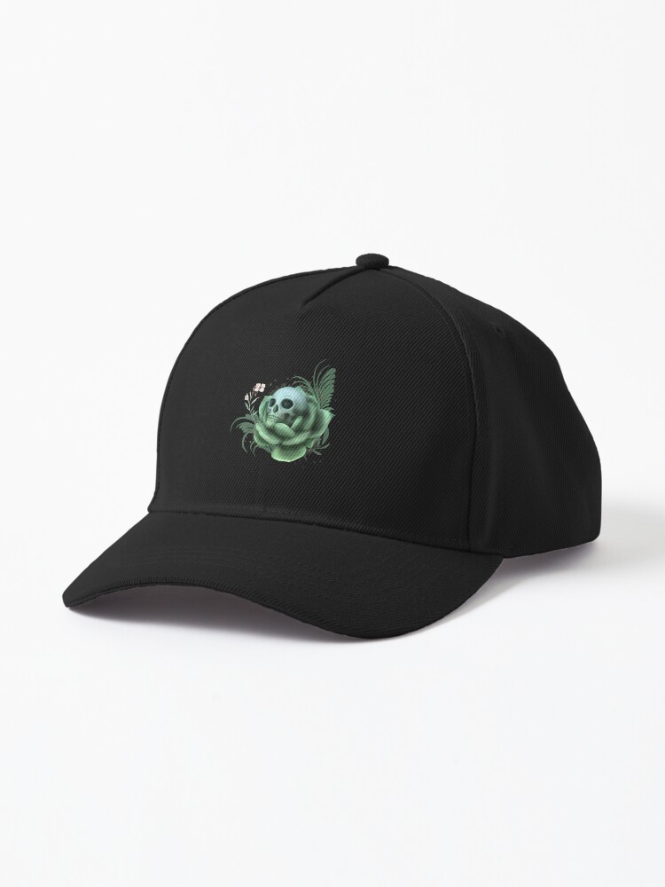 succulent skull dark baseball cap