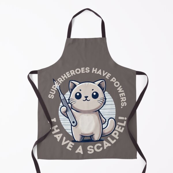 Item preview, Surgeon cat with scalpel funny quotes designed and sold by Meandmyshop.