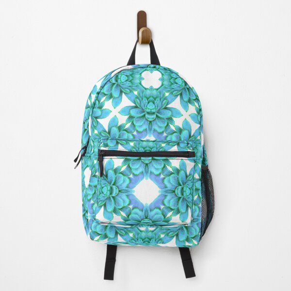 Item preview, Succulent Kaleidoscope pattern- blue designed and sold by AMBnatureprints.