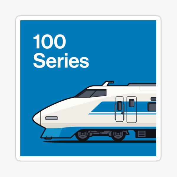 Vista previa del artículo con la obra «Perfil lateral azul Shinkansen serie 100», diseñado y vendido por VoodooCircus.
