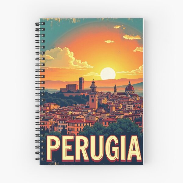 Item preview, Digital Retro Pop Art Poster of Perugia | Vintage City Design | Retro Travel Poster | Perugia, Italy Art designed and sold by PaintedPixels01.