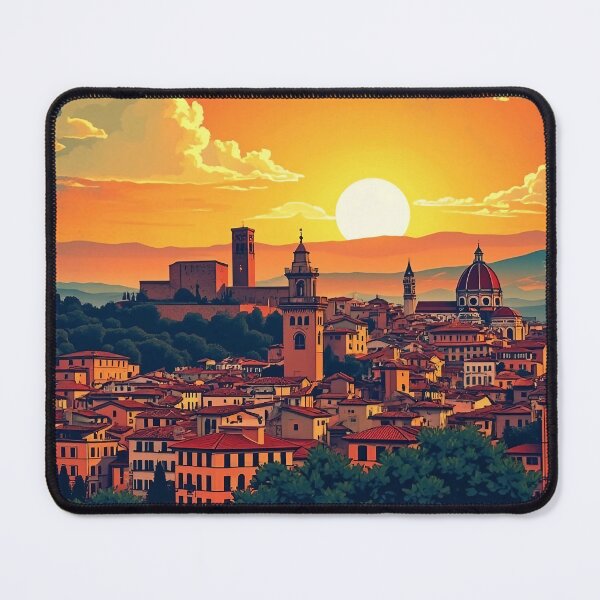 Item preview, Digital Retro Pop Art Poster of Perugia | Vintage City Design | Retro Travel Poster | Perugia, Italy Art designed and sold by PaintedPixels01.