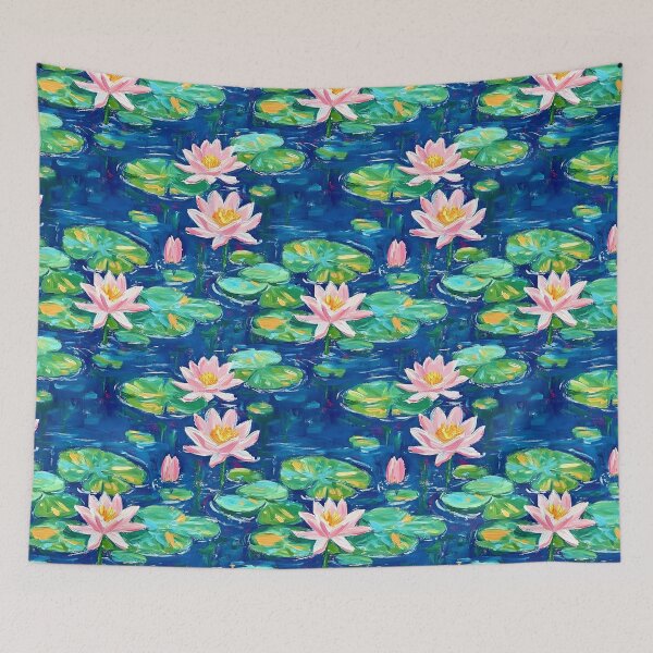 Item preview, Waterlilies in a pond oil painting designed and sold by SophieClimaArt.