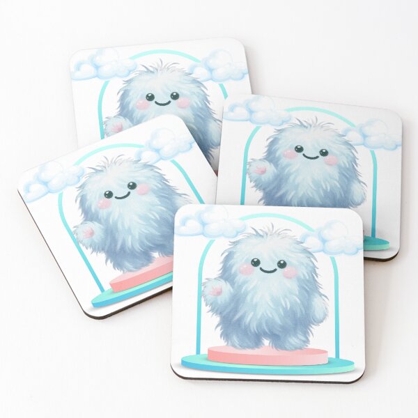Item preview, Blue fluffy monster designed and sold by Floofiness.