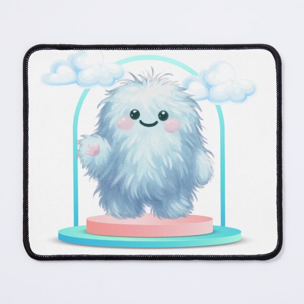 Item preview, Blue fluffy monster designed and sold by Floofiness.