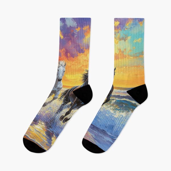 Item preview, Beautiful Horses Galloping on the Beach at Sunset designed and sold by MargaretWiktor.