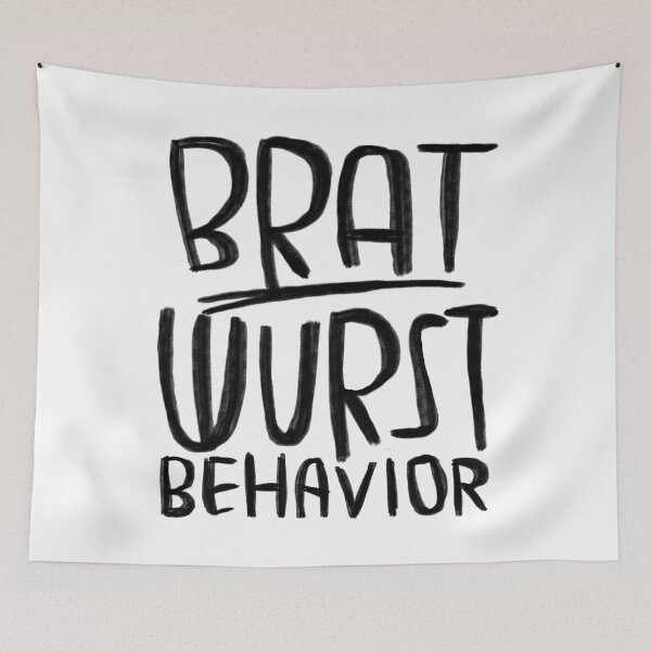 Item preview, Bratwurst pun, brat wurst behavior designed and sold by badlydrawnbabe.