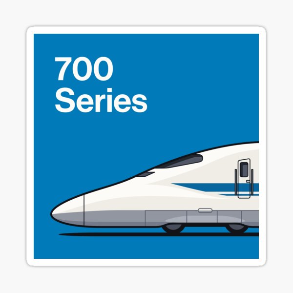 Vista previa del artículo con la obra «Perfil lateral azul Shinkansen serie 700», diseñado y vendido por VoodooCircus.