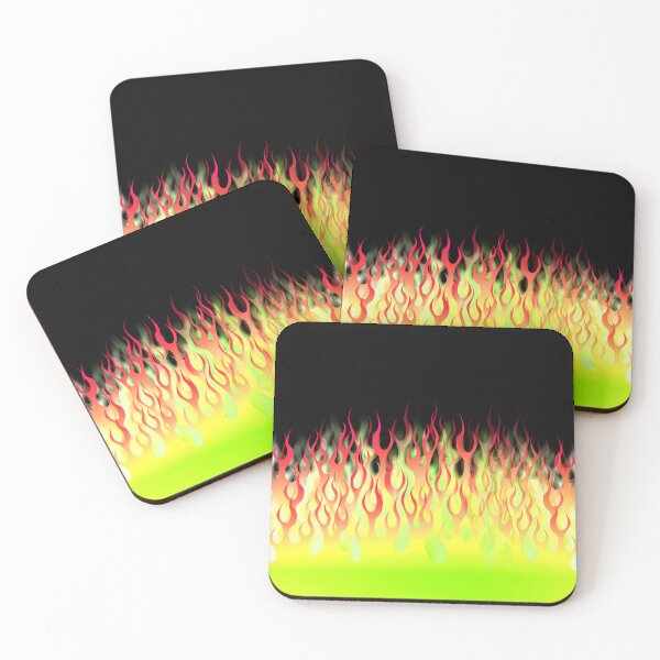 Item preview, green and red flames designed and sold by JVNS.