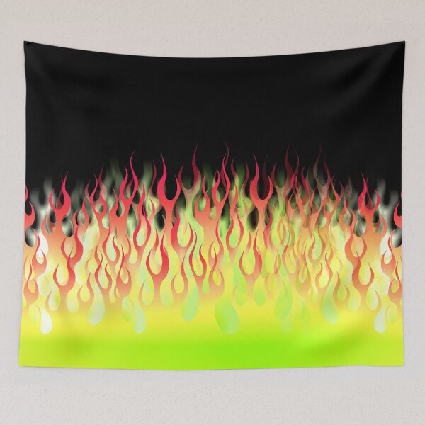 Item preview, green and red flames designed and sold by JVNS.