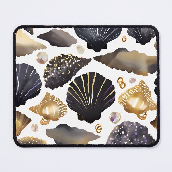 Item preview, Black and Gold Seashells designed and sold by Gioia-JJ.