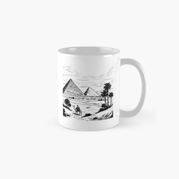 Vista previa del artículo con la obra «Gran Pirámide de Giza, Egipto, Río Nilo, Tumba del antiguo faraón», diseñado y vendido por inkoutninja.