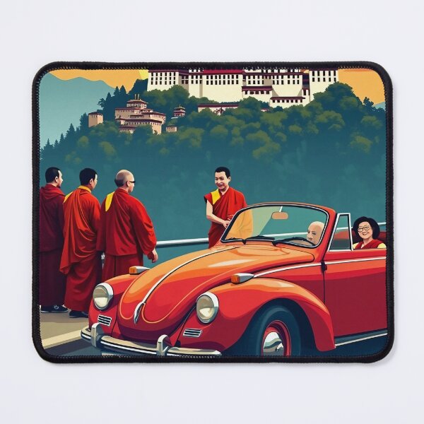 Item preview, Digital Retro Pop Art Poster of Thimphu | Vintage City Art Design | Colorful Bhutan Travel Poster | Thimphu Cityscape designed and sold by PaintedPixels01.