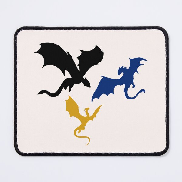 Item preview, Trio of Black, Gold and Navy Dragons designed and sold by Neadoodles.