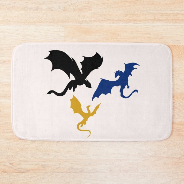 Item preview, Trio of Black, Gold and Navy Dragons designed and sold by Neadoodles.