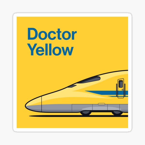 Vista previa del artículo con la obra «Doctor Amarillo Clase 923 Shinkansen Bullet Train Perfil lateral Amarillo», diseñado y vendido por VoodooCircus.