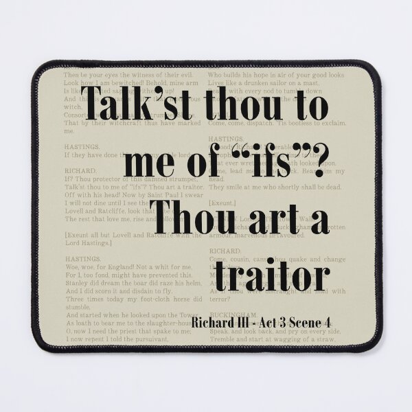 Item preview, Thou Art a Traitor Richard III Shakespeare Quote Literature designed and sold by kakarikihill.