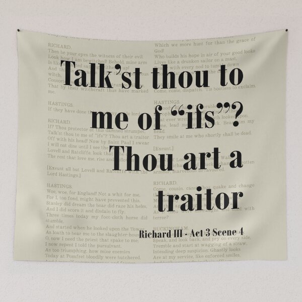 Item preview, Thou Art a Traitor Richard III Shakespeare Quote Literature designed and sold by kakarikihill.