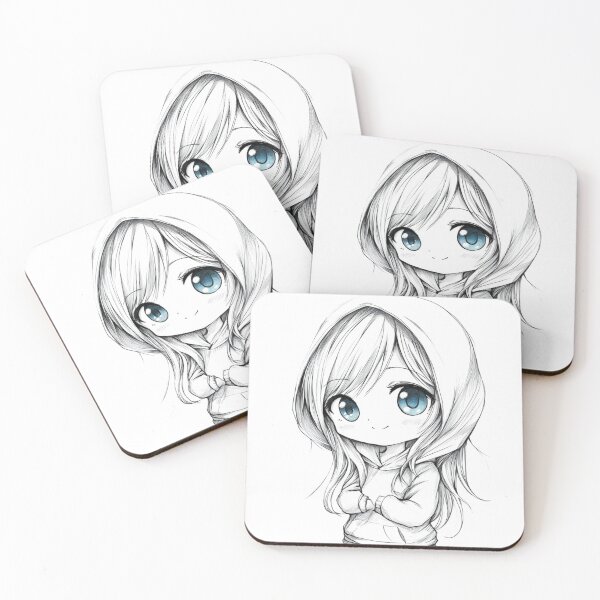 Artikelvorschau, Glückliches Chibi-Anime-Mädchen – Süße & Kawaii-Ästhetik entworfen und verkauft von InkDreamMotion.