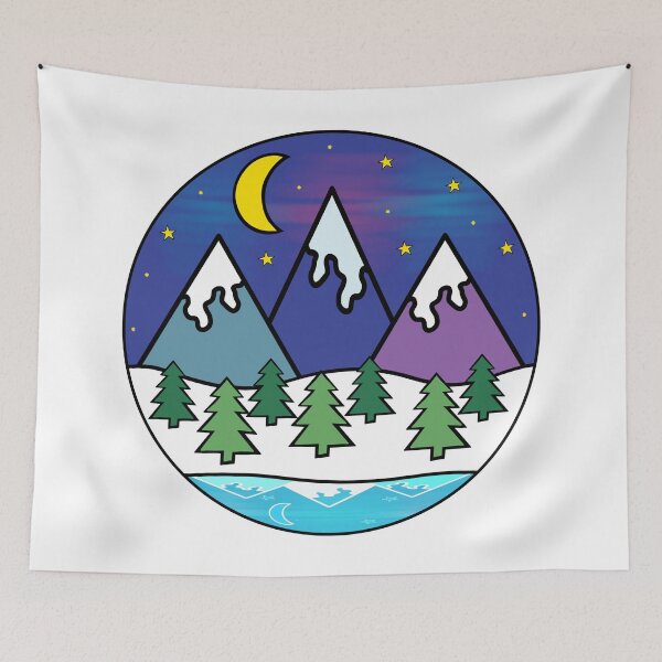 Item preview, Winter Solstice - Celestial Night Sky Art designed and sold by nomadraconteur.