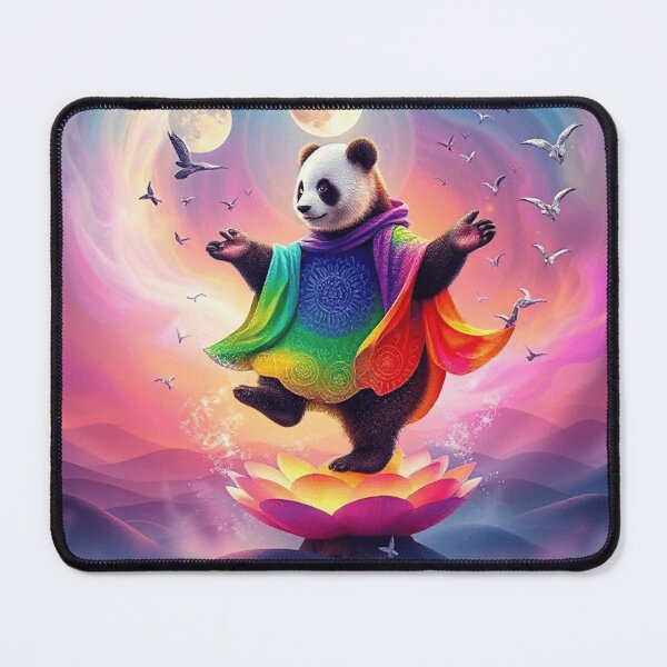 Item preview, Mystical Zen Panda – Colorful Spiritual Harmony designed and sold by Uduppukadai.