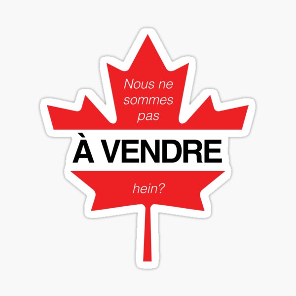 Aperçu de l'œuvre Nous ne sommes pas à vendre, hein ? - Conception de typographie canadienne créée et vendue par Yannick Toney.