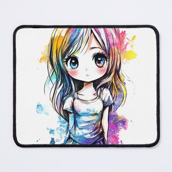 Item preview, Playful Chibi Anime Girl – Moe Kawaii Style designed and sold by InkDreamMotion.