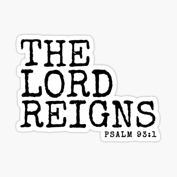 Item preview, The Lord Reigns - Typographic Christian Design designed and sold by MoriaStore.
