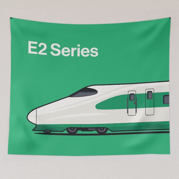 Item preview, E2 Series Shinkansen Bullet Train Side Green designed and sold by VoodooCircus.