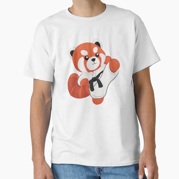 Vista previa del artículo con la obra «Lindo panda rojo de patada alta», diseñado y vendido por MagentaPanda.