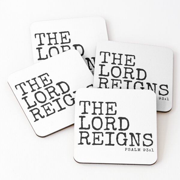 Item preview, The Lord Reigns - Typographic Christian Design designed and sold by MoriaStore.