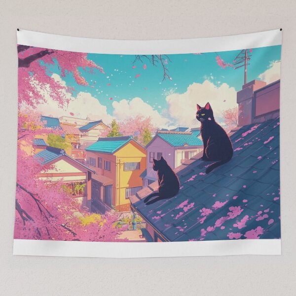 Item preview, Cats on Rooftop designed and sold by jinwooo.