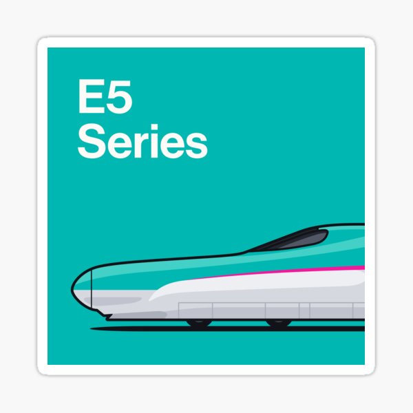 Vista previa del artículo con la obra «Perfil lateral de la serie E5 Shinkansen Hayabusa», diseñado y vendido por VoodooCircus.