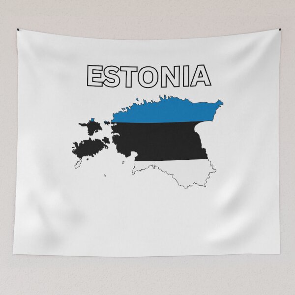 Item preview, Estonia flag map designed and sold by atomstartup.