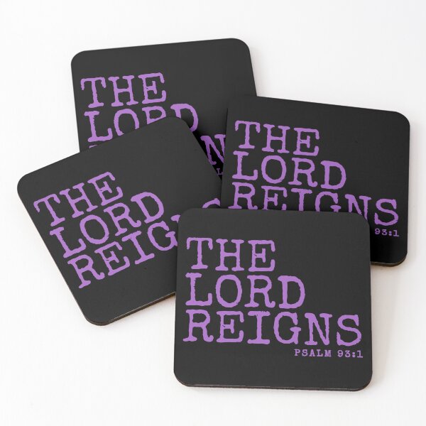 Item preview, The Lord Reigns - Typographic Christian designed and sold by MoriaStore.