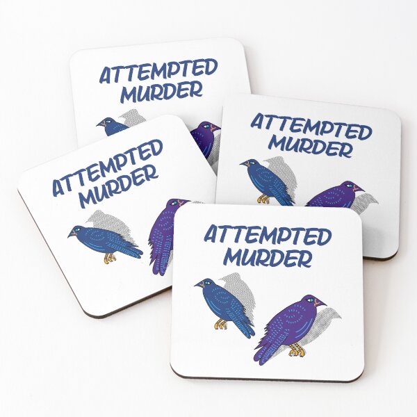 Item preview, Attempted Murder: Crow Pun Art designed and sold by nomadraconteur.