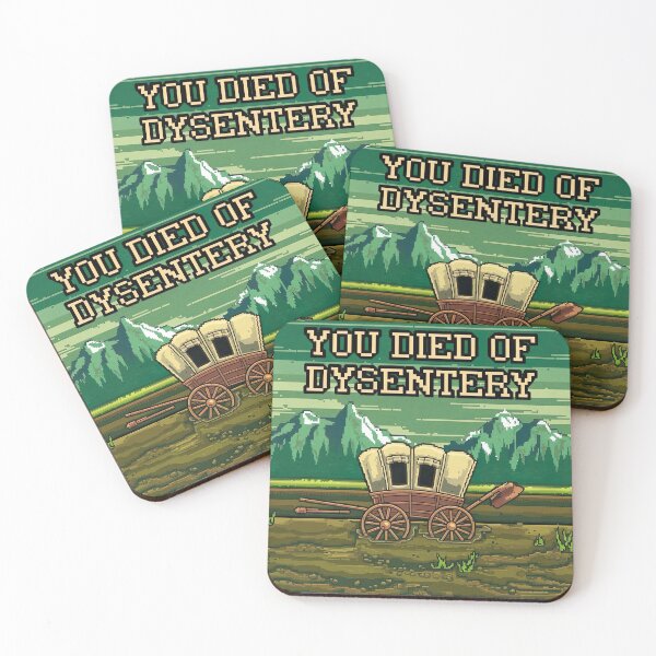 Item preview, You Died of Dysentery Oregon Trail Inspired Retro Throwback Game tribute designed and sold by 90snerd.