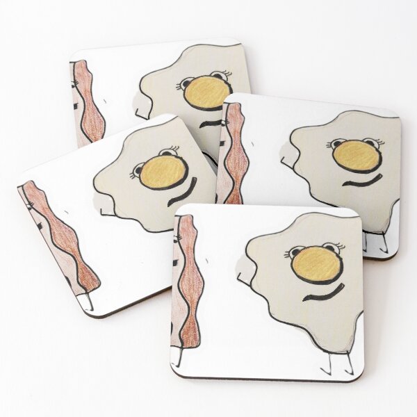 Item preview, Eggs and bacon cartoon drawing designed and sold by Raineylanes.