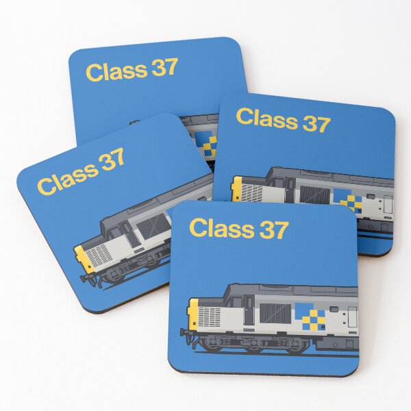 Item preview, Class 37 Freight Construction Blue Train Side England UK designed and sold by VoodooCircus.