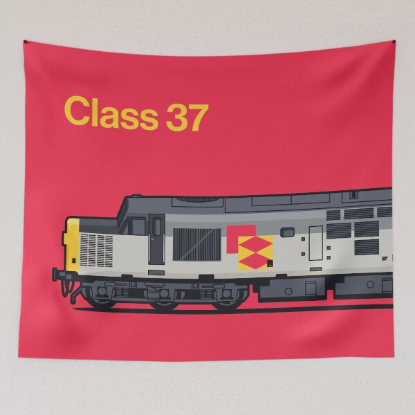 Item preview, Class 37 Freight Distribution Red Train Side England UK designed and sold by VoodooCircus.