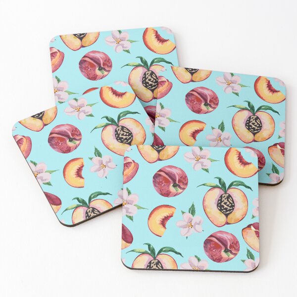 Item preview, Sliced and Whole Peaches with Blossoms designed and sold by BADDAF.